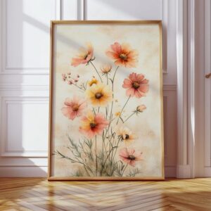 Vintage Wildflower Canvas Print