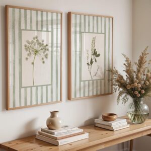 Sage Green Floral Print Set