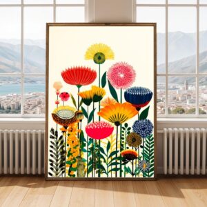 Abstract Floral Wall Print