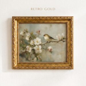 Vintage Bird Blossom Print